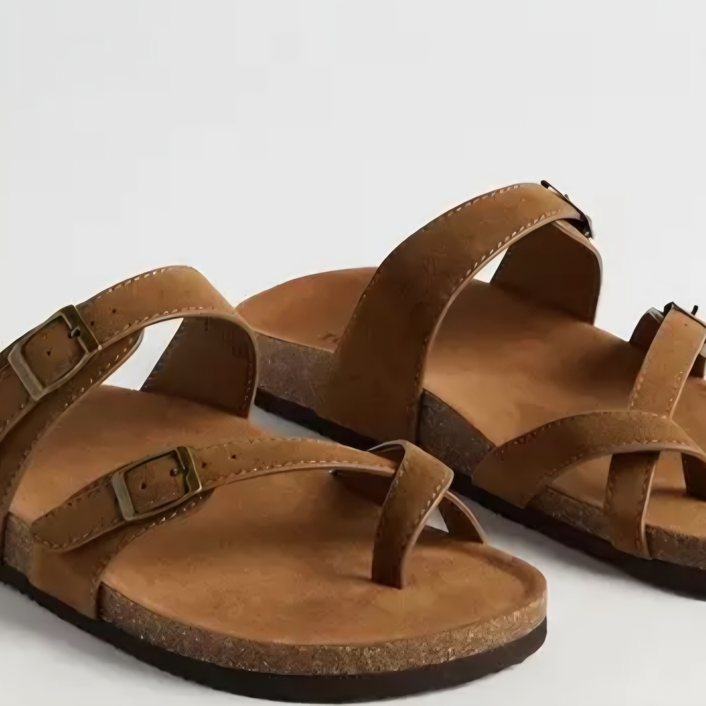 Torrid Brown Toe Loop Buckle Slide Sandals - Size 10WW (Extra Wide Width) NEW!